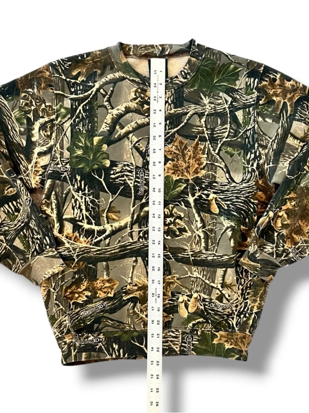 VTG Cabela’s Camo Seclusion 3D T-Shirt Youth Tag XL Y2K Crew Neck Sweatshirt C-3 - Picture 6 of 8